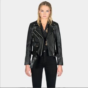 Straight to hell medium leather jacket